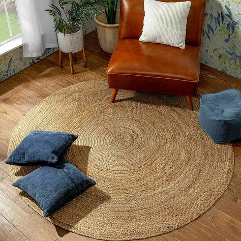 Rug 100% natural braided jute handmade reversible rustic look decor outdoor rugs | eBay Jute Round Rug, Sisal Area Rugs, Natural Jute Rug, Braided Jute Rug, Jute Rugs, Well Woven, Natural Area Rugs, Jute Area Rugs, Hemp Rugs