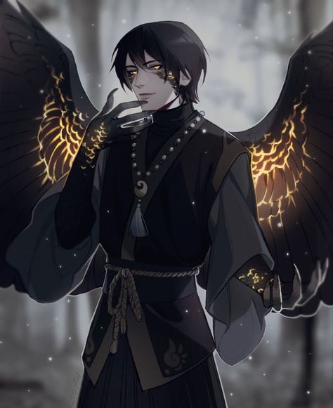 Male Angel, Dark Anime Guys, Character Design Male, 영감을 주는 캐릭터, Anime Angel, Dark Anime, Boy Art, Character Creation, Dnd Characters