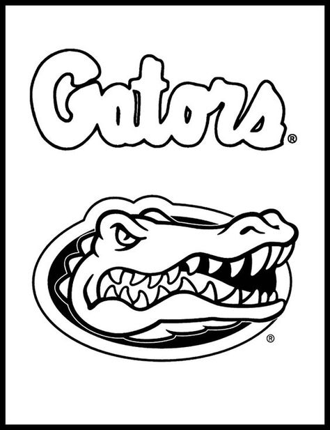 Florida Gators Coloring Page Its Great To Be A Florida Sketch Coloring Page Gator Wallpaper, Basketball Mascot, Alligator Logo, Gators Logo, White Alligator, Florida Gators Logo, Gator Logo, Football Coloring Pages, Uf Gators