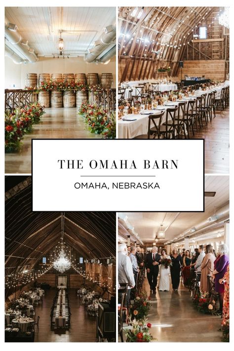 This barn venue is formally called The Barn at The Ackerhurst Dairy Farm, also known as The Omaha Barn. It's a dark, romantic venue with opportunites for a really good candlelight moment, but also has both indoor and outdoor ceremony options. These two had to move inside and it still turned out gorgeous. Click to see more! Omaha Wedding Venues, Large Wedding Venues, Wedding Venues Ideas, Smallest Wedding Venue, Cheap Wedding Venues, Wedding Venue Inspiration, Dairy Farm, Affordable Wedding Venues, Dark Romantic