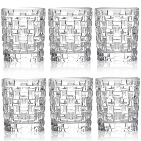 PRICES MAY VARY. Vintage Water Glasses - 6 tumblers in well package. 4" in length, 3.2" in diameter. 8 oz capacity. Enjoy your dcrinking time with our romantic glasses tumblers. (Wash by hand only.) Durable Material - These tumblers are made of durable, heavy glass, Lead-free, make them thick, sturdy and safe in contact with food or drinks. You can rest assured to use it. The design makes them easy to grasp, especially when washing. Special Surface - Dicunoy water glasses designed on a special w Beer Cocktail, Vintage Drinking Glasses, Casual Entertaining, Glassware Drinking, Cocktail Glassware, Soda Water, Juice Glasses, Old Fashioned Cocktail, Water Glasses