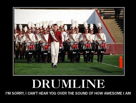 Drumline Funny Band Jokes, Band Puns, Marching Band Quotes, Musician Jokes, Marching Band Jokes, Bagpipe Music, Band Funny, Marching Band Problems, Marching Band Memes