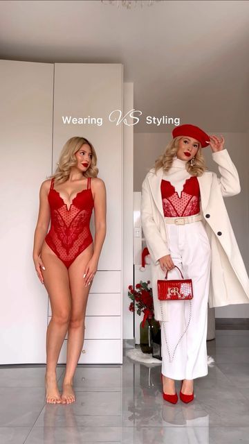 Sarah Zerafa on Instagram: "Wearing VS Styling.. Christmas Party Looks 🤩✨ (save this for inspo) ❤️ /ad WHICH IS YOUR FAVOURITE LOOK? 🤔 I love the last look 👏🏻👏🏻👏🏻 These outfits are so fun and festive 😍 Tag a bestie who would love these ideas 👇🏻👭 Lingerie: @womensecret_malta / @womensecretofficial ✨ #ootd #ootdfashion #ootdinspiration #ootdshare #ootdstyle #ootdfash #outfitoftheday #outfits #stylediary #reelsinstagram #ootdpost #outfitstyle #outfitideas #reels #styleinspiration #styleblogger #styleinspo #editorial #explorepage #explore #amazing #wow" Wear Vs Style, Wearing Vs Styling, Wearing Vs Styling Outfits, Christmas Party Looks, Lingerie Party, Lingerie Outfits, Party Looks, Ootd Fashion, Party Outfit