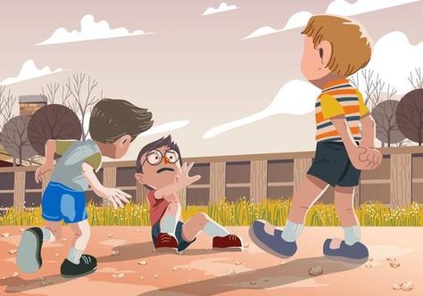 Bullying kids cartoon characters set 11417331 Vector Art at Vecteezy Children's Book Characters, Kids Cartoon Characters, School Illustration, School Cartoon, Boy Illustration, School Playground, Picture Books Illustration, Child Psychology, Childrens Books Illustrations