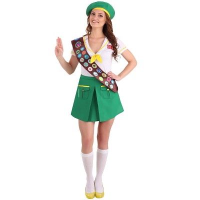 Scout Outfit, Girl Scout Costume, Born Leader, Pin Crafts, Positive Thinker, Beret Style, School Theme, Outfit Halloween, Costume Fashion