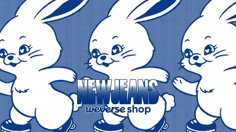 NewJeans Weverse Shop Nwjns Bunny, Newjeans Weverse, New Jeans Logo, Bunny Logo, Cute Laptop Wallpaper, Logo Azul, Bunny Drawing, Bunny Wallpaper, Jeans Logo