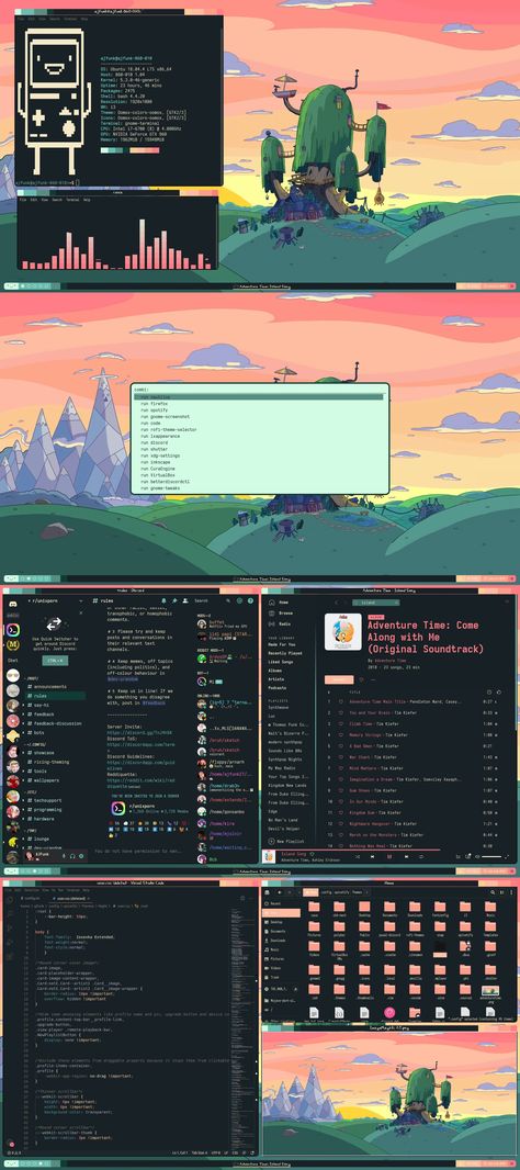 GitHub - ajfunk327/Adventure-Time-Dotfiles Linux Rice, Pc Aesthetic, Basic Computer Programming, Desktop Environment, Pc Photo, Ricers, Desktop Themes, Come Along With Me, Computer Gadgets