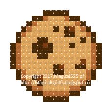 Chocolate Chip Cookie Cross Stitch, Cookies Pixel Art, Cookie Cross Stitch, Alt Crafts, Pixel Art Food, Friday Freebie, Hama Art, Stitch Bag, Cross Stitch Fonts