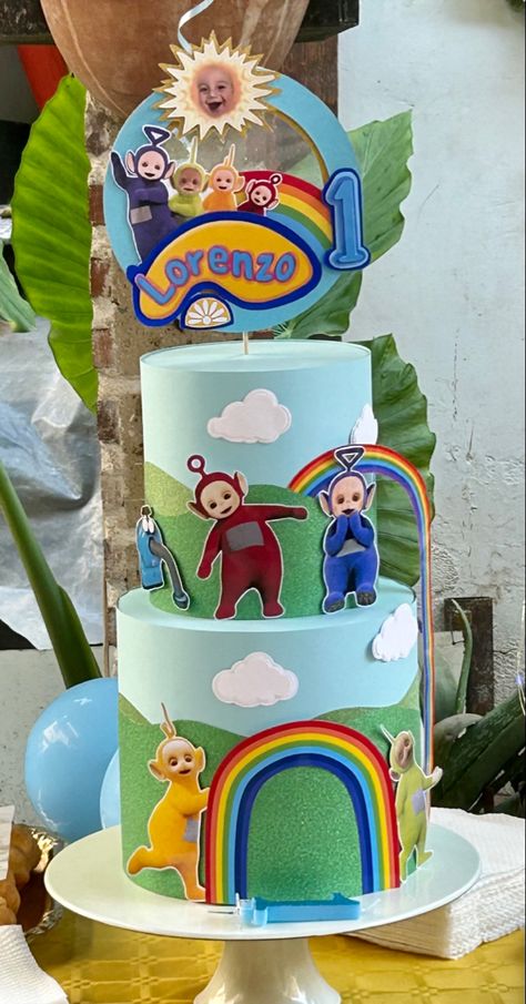 Cake paper Teletubbies Teletubbies Cake, Winter Cake, Cake Inspo, Bolo Fake, Cake Decor, Kids Style, Cake Toppers, Cake Decorating, Violet