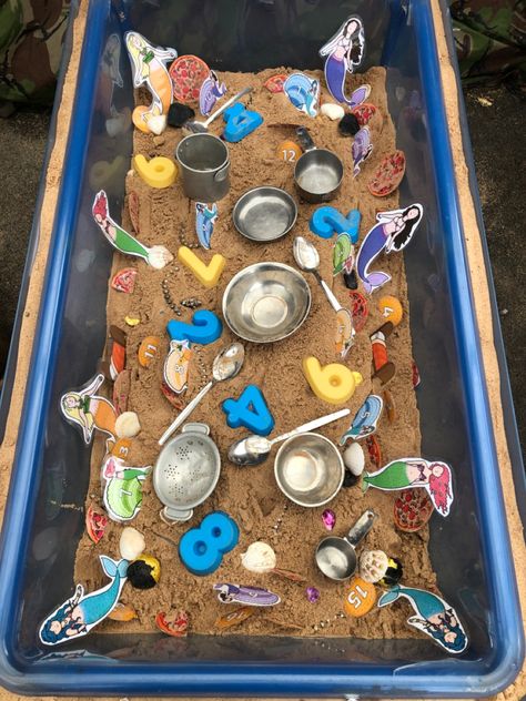 Sand Tray Ideas Eyfs, Castle Beach, Sand Tray, Sand And Water Table, Eyfs Activities, Water Table, Montessori Classroom, Water Play, Sand And Water