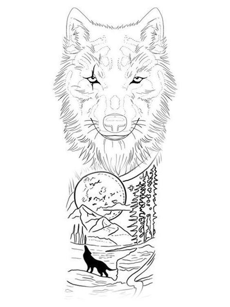 Wolf Tattoo Stencil Outline, Wolf Tattoo Stencil Design, Wolf Tattoo Design Sketches, Wolf Tattoo Outline, Wolf Tattoo Stencil, Wolf Sketch Tattoo, Wolf Drawing Tattoo, Wolf Face Tattoo, Wolf Stencil