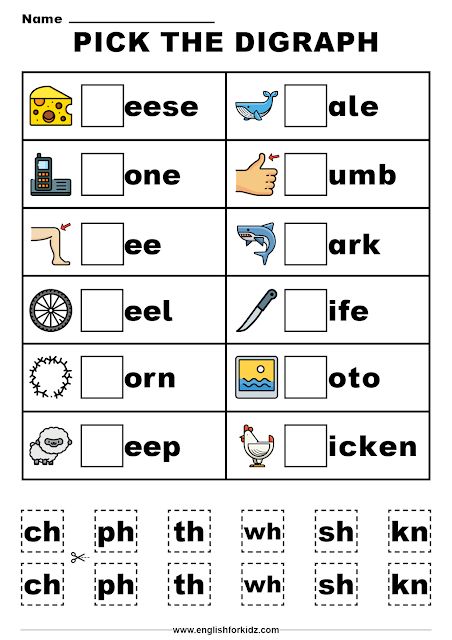 Beginning Digraphs Worksheet Phonics Blends Worksheets, Digraph Worksheets, Consonant Blends Worksheets, Digraphs Worksheets, Digraph Words, Phonics Blends, Consonant Digraphs, Kindergarten Phonics Worksheets, Blends Worksheets