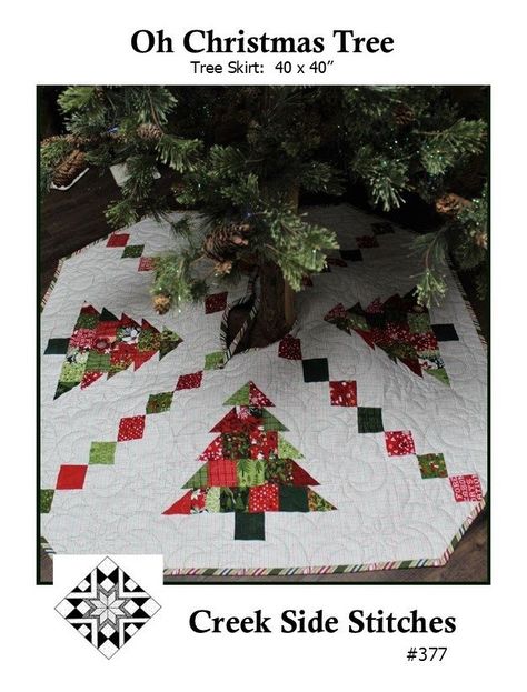 Oh Christmas Tree - 702565666294 Christmas Tree Skirt Quilt, Tree Skirt Quilt, Christmas Tree Quilt Pattern, Christmas Sewing Patterns, Tree Quilt Pattern, Christmas Tree Skirts Patterns, Tree Skirt Pattern, Xmas Tree Skirts, Christmas Tree Quilt