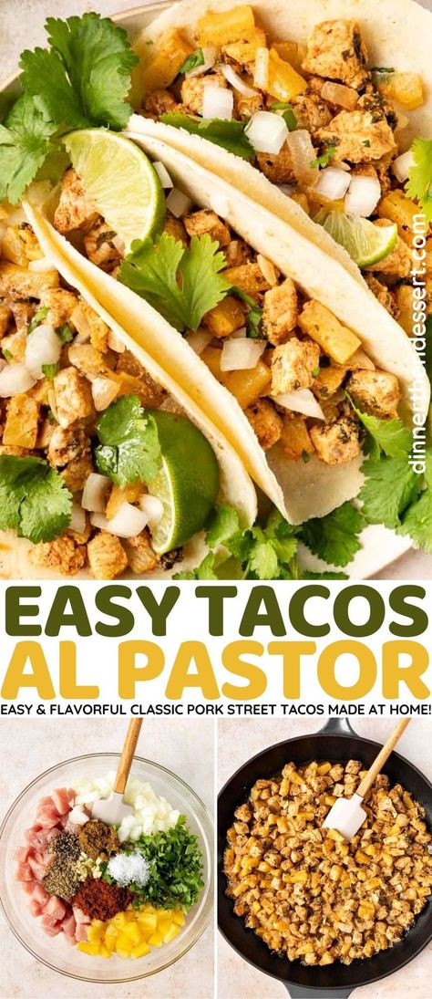 Pork Tenderloin Tacos Recipes, Pork Pineapple Tacos, Pineapple Pork Tacos, Pork And Pineapple Tacos, Pork Tacos With Pineapple, Pork Tenderloin Tacos, Tacos Al Pastor Recipe, Mexican Recipies, Meat Entrees