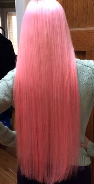 Long straight pink hair Hair Goals Long, Dr Claims, Pink Hairstyles, Baby Pink Hair, Long Pink Hair, Blonde Pink, Light Pink Hair, Hair Dyes, Nice Hair