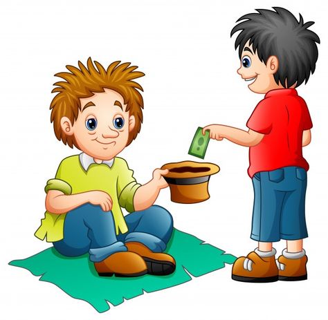 A boy give money to a beggar | Premium Vector #Freepik #vector #gift #money #cartoon #boy Respect Pictures Kids, Respect Pictures, Sequencing Activities Kindergarten, 2d Character Animation, About A Boy, School Wall Art, Page Borders Design, Help The Poor, Gift Drawing