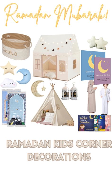 Ramadan Kids Corner Decoration Ramadan Corner Decoration, Ramadan Setup, Corner Decoration Ideas, Ramadan Corner, Aesthetic Ramadan, Corner Decorations, Ramadan Printables, Reading Quran, Corner Decoration