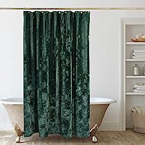 Velvet Shower Curtain, Gold Bathroom Fixtures, Luxury Shower Curtain, Gothic Bathroom, Green Bathroom Decor, Extra Long Shower Curtain, Gold Bathroom Decor, Black And Gold Bathroom, Black Bathroom Decor