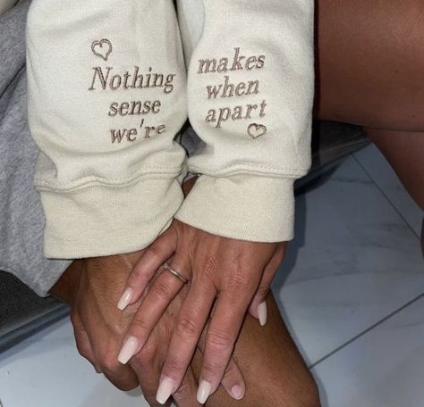 Matching Couple Hoodies, Nothing Makes Sense, Matching Hoodies For Couples, Couple Hoodies, You Are Next, Matching Hoodies, Sleeve Embroidery, Personalized Matches