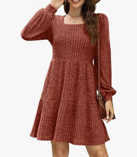 Limited-time deal: SAMPEEL Womens Square Neck Long Sleeve Fall Dresses Casual Babydoll Sweater Dress https://a.co/d/beyd0ZI Long Sleeve Fall Dresses, Fall Dresses Casual, Babydoll Sweater, Long Sleeve Dresses Fall, Fall Sweater Dress, Women Fall Outfits, Square Neck Long Sleeve, Dresses Casual Fall, Long Sleeve Jumper