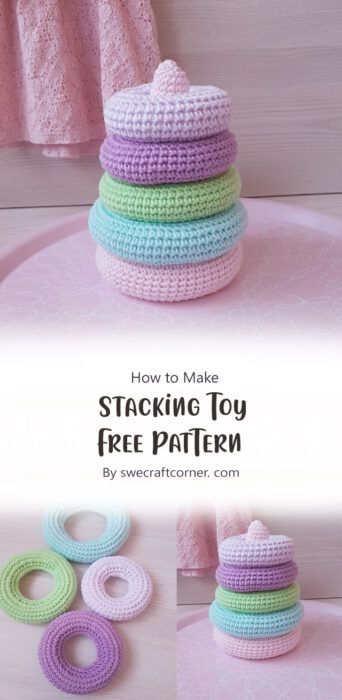 3 Stacking Toy Free Amigurumi Pattern Ideas - Carolinamontoni.com Amigurumi Stackable, Crocheted Stacking Toys Pattern, Free Crochet Pattern For Stackable Animals, Baby Stacking Rings Toy Crochet, Crochet Ring Toy Free Pattern, Stacking Rings Crochet Pattern, Baby Stacking Rings Toy Crochet Free, Stackable Toy Crochet Free Pattern, Crochet Stacking Rings Free Pattern