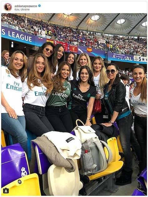 #Girls love Football #fans #football #Supporter Wags Soccer, Cute Couples Football, Madrid Girl, Modric Real Madrid, Players Wives, Theo Hernandez, Ucl Final, Real Madrid Shirt, Footballers Wives