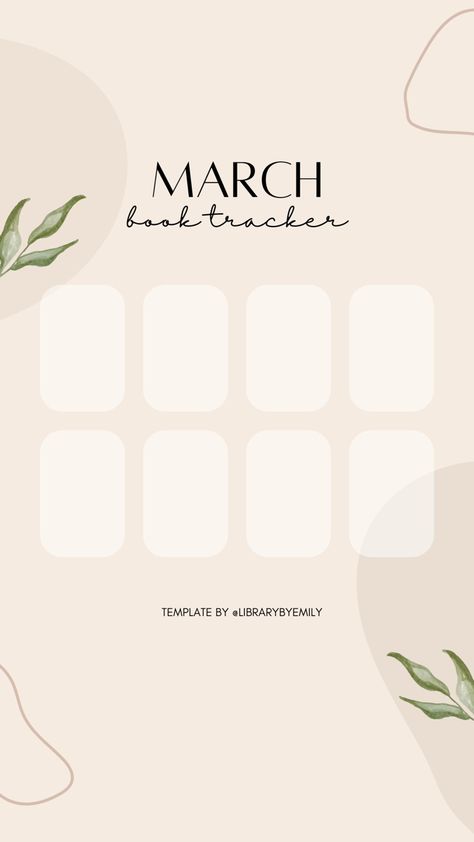 March Book Template, Reading Template, March Book, Book Tracker, Graphic Ideas, Reading Tracker, Book Template, Book Stuff, Book Worms