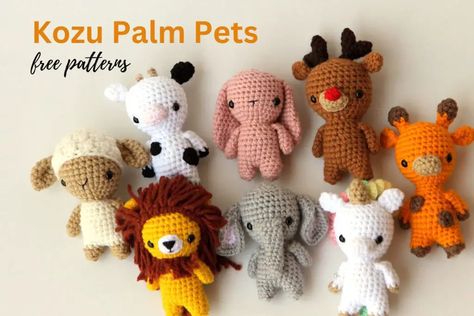 Crochet Sheep Free Pattern, Mini Crochet Animals, Small Crochet Gifts, Crochet Sheep, Crochet Lion, Animal Knitting Patterns, Pola Amigurumi, Mini Crochet, Crochet Baby Toys