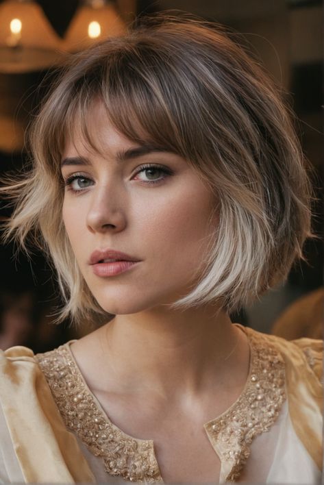 Transform your look with a bob haircut that highlights your best features Thick Bob With Bangs, Bubble Bob, Bob Curtain Bangs, Short Bob With Fringe, Hair Cuts 2017, Bangs With Medium Hair, Hair Help, Bob Hairstyles For Fine Hair, Haircut For Thick Hair