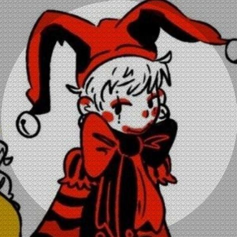 Clown Pfps Anime, Jester Aesthetic Art, Matching Pfp Friends Clown, Clown Pfp Cute, Clown Pfps Aesthetic, Clowns Matching Pfp, Jester Matching Pfp, Emo Clown Pfp, Insane Clown Pose Icon