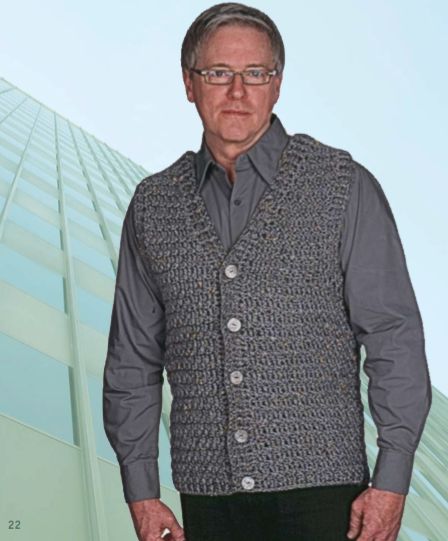 Free crochet pattern: Stock Sweater Mens Vest Pattern, Crochet Vest Pattern Free, Waistcoat Pattern, Crochet Waistcoat, Crochet Sweater Vest, Vest Pattern Free, Crochet Bodycon Dresses, His Closet, Crochet Men