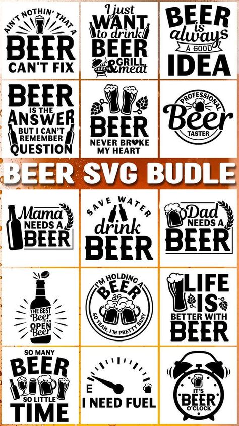 Beer SVG Bundle | Drinking Quotes SVG | Creative Vector Studio Beer Coozy Sayings, Beer Mugs Svg, Funny Beer Koozie Sayings, Beer Mug Quotes Funny, Funny Beer Glass Sayings, Beer Koozie Svg, Fun Beer Quotes, Funny Drinks Quotes, Free Beer Svg