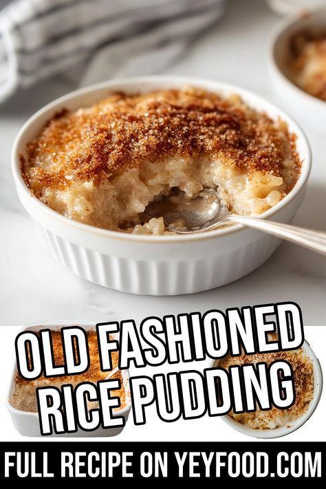 Old Fashioned Rice Pudding - Yeyfood.com: Recipes, cooking tips, and kitchen hacks for home cooks of all levels Rice Pudding No Egg, Minute Rice Pudding Recipe, Rice Breakfast Recipes, Best Rice Pudding Recipe, Family Meal Recipes, Italian Lemon Cookies, Best Rice Recipe, Cinnamon Bread Easy, Old Fashioned Rice Pudding