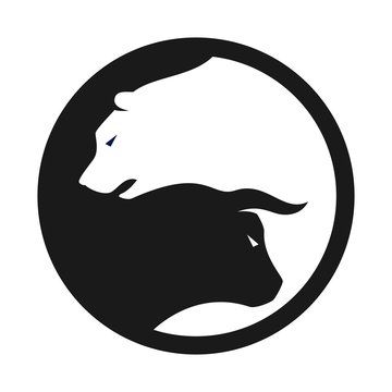 Forex Tattoo, Bear Vs Bull, Trade Logo, Bull Bear, Tiger Artwork, Yin Yang Tattoos, Bear Vector, Bull Tattoos, Stock Trading Strategies