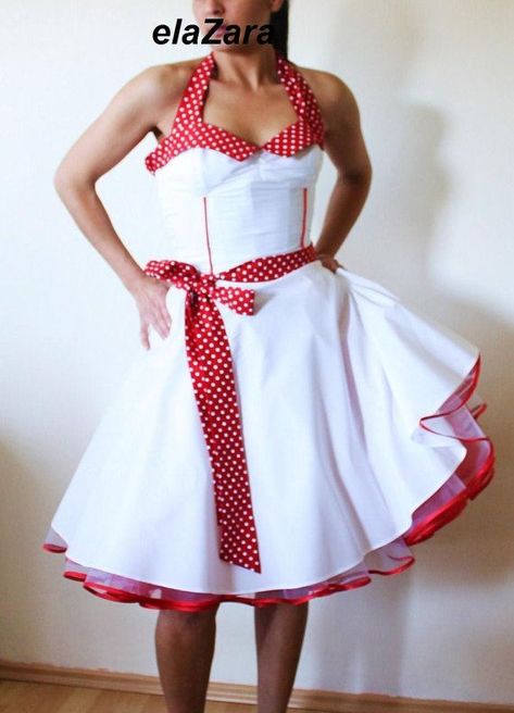 rockabilly wedding dresses | Rockabilly wedding dress par elaZara sur Etsy, ... | My Rockabilly/50 ... Rockabilly Wedding Dress, Rockabilly Wedding Dresses, Retro Weddings, Ballerina Wedding Dress, Rockabilly Mode, Fun Dresses, Rockabilly Wedding, Rock Wedding, Wedding Projects