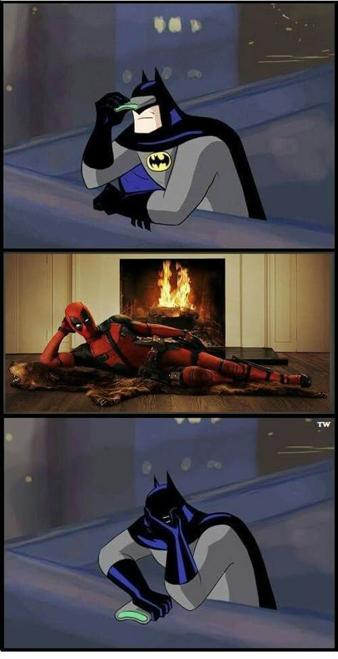 Un poco de Humor Deadpool Funny, Marvel Fanart, Superhero Memes, Batman And Catwoman, Batman Funny, Im Batman, Dc Memes, Marvel Vs Dc, 웃긴 사진