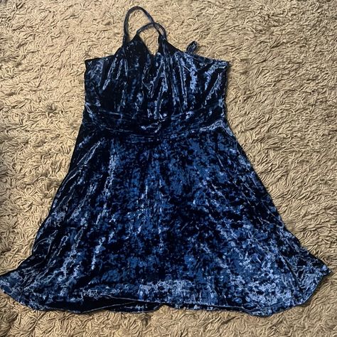 Brand New, Blue, Velvet Dress Blue Velvet Dress, Blue Velvet, Velvet Dress, Colorful Dresses, Color Blue, Velvet, Brand New, Women Shopping, Blue