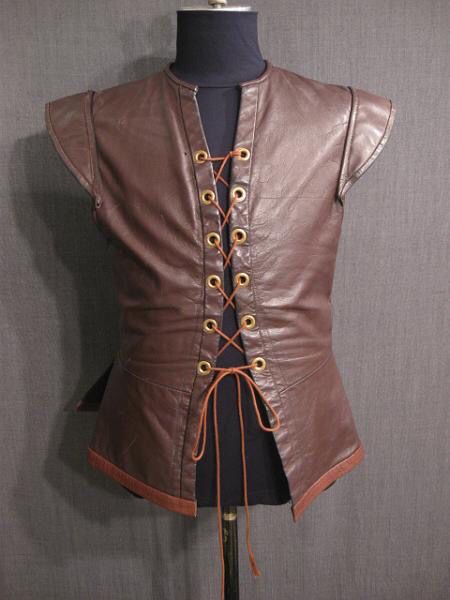 Leather long jacket Medieval Garb, Medieval Clothes, Leather Waistcoat, Larp Costume, Medieval Costume, Period Outfit, Medieval Clothing, Pirate Costume, Historical Costume