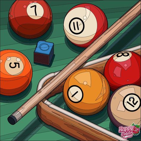 Billards Art, Billiards Aesthetic, App Drawings, 4k Gaming Wallpaper, Markers Drawing Ideas, Ball Aesthetic, Flower Painting Canvas, Bar Games, Graffiti Murals