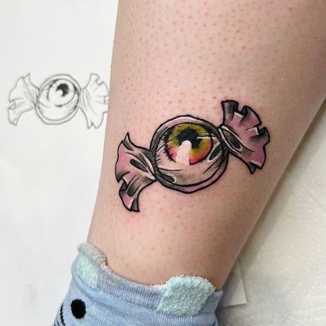 Candy Tattoo, Awesome Tattoos, Heart Candy, Heart Tattoo, Halloween Candy, Cute Halloween, Cool Tattoos, Tattoo Ideas, Candy