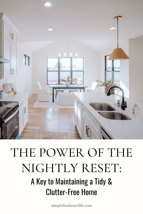 Are you tired of a cluttered and messy living space? Discover the magic of a nightly reset routine and uncover the power it holds in maintaining a tidy and clutter-free home. Say goodbye to the chaos and hello to a well-organized sanctuary you deserve. Nightly Reset Routine, Home Reset, Reset Routine, Sustainable Diy, Fun Diy Projects, Decluttering Tips, Household Management, Getting Rid Of Clutter, Clutter Free Home