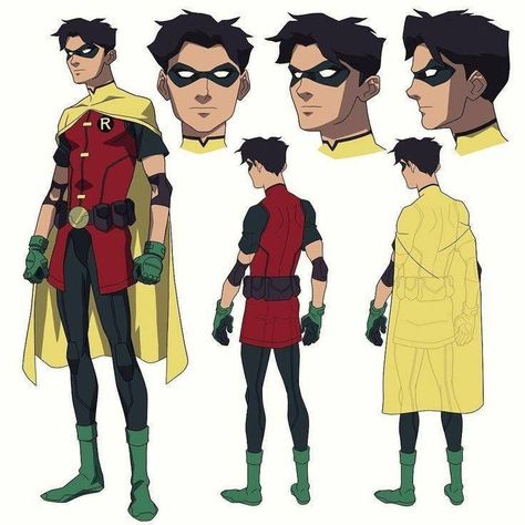 ROBIN ( DC COMICS ) Cosplay costume made to order! It is a fully handmade, professionally made cosplay costume sewed by your own measurements. (Screenshots used for visual representation of how it will look the costume) Please read the description carefully before purchasing COSTUME INCLUDES: - Jacket (with dark-green sleeves) - Pants - Belt - Boot covers - Gloves - Mask - Cloak - Elbow pads MATERIALS: - Leatherette (red, green, black / jacket, gloves, boots covers, elbow pads, belt, mask) - Lyc Robin Suit, Robin Outfit, Robin Costume, Robin Cosplay, Robin Dc, Dc Cosplay, Univers Dc, Dc Comics Artwork, Model Sheet