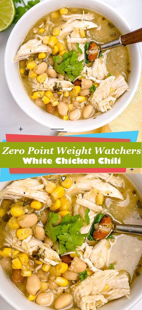 White Chicken Chili Weight Watchers, Weight Watchers Chicken Chili, Weight Watchers White Chicken Chili, Weight Watchers Chili, Weight Watchers Meal Plans, Weight Watchers Soup, Weight Watchers Recipes Desserts, Weight Watchers Chicken, White Chili Chicken Recipe