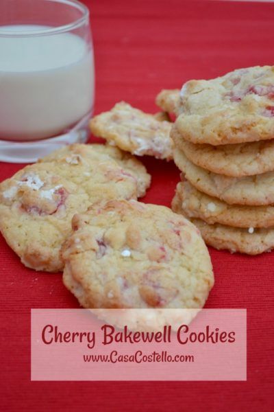 Use up any leftover Marzipan and cherries from Christmas with these tasty Cherry Bakewell Cookies Bakewell Cookies, Christmas Marzipan, No Bake Cherry Pie, Cookie Delight, Baking Biscuits, Marzipan Recipe, Cherry Bakewell, Self Raising Flour, Cherry Cookies