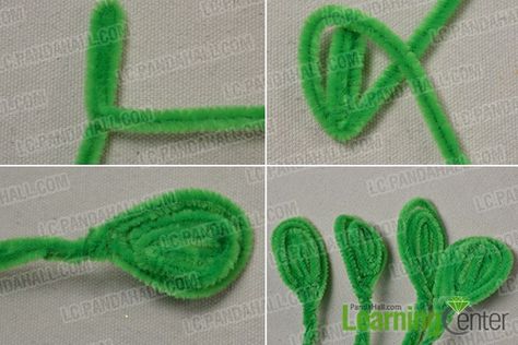 Add green leaves Pipe Cleaner Leaves Tutorial, Pipe Cleaner Leaves, Yellow Pipe Cleaner Flowers, Rapunzel Flower Pipe Cleaner, Pipe Cleaner Orchid Flower, Lotus Flower Pipe Cleaner, Pipe Flower, Teen Projects, Mario Coloring