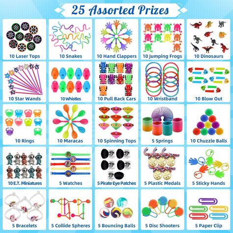 Amy&Benton 200PCS Back to School Carnival Prizes for Kids Birthday Party Favors Prizes Box Toy Assortment for Classroom Goodie Bag Fillers Preschool Prize Box Ideas, Carnival Prizes Ideas, Back To School Carnival, Prizes For Kids, Kids Prizes, Prize Box, Pirate Eye Patches, Party Prizes, School Carnival