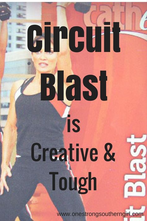 Circuit Blast is Creative and Tough-One Strong Southern Girl-This workout will quickly become one of your favorites. It's a total body cardio PLUS sculpting routine using creative exercises that anyone can figure out. Let me tell you what you'll need to do it. Circut Training, Circuit Workout Gym, Step Workouts, Resistance Exercises, Cathe Friedrich, Creative Exercises, Arm Workouts At Home, Aerobic Step, Step Aerobics