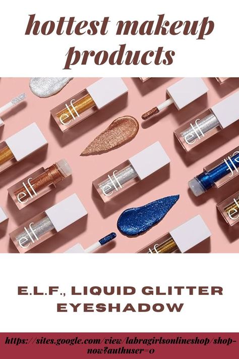 e.l.f., Liquid Glitter Eyeshadow Liquid Eye Shadow, Glittery Eyes, Liquid Glitter Eyeshadow, Eye Looks, Hot Makeup, Eye Look, Liquid Eyeshadow, Glitter Eyeshadow, Makeup Kit