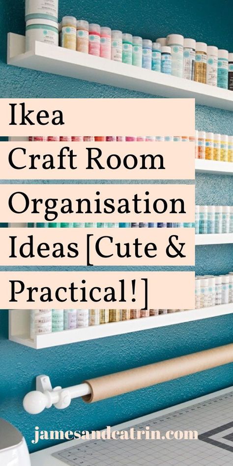 Craft, create and organise with these Ikea craft room organisation ideas. The best way to organise a craft room using affordable Ikea products. #ikeacraftroom #organisation #storage #ikeahacks Craft Room Organization Ideas, Craft Room Organisation, Rangement Art, Ikea Craft Room, Ikea Crafts, Ikea Inspiration, Small Craft Rooms, Room Organization Ideas, Craft Shed