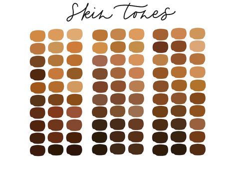 Skin Tones Procreate Color Palette for Ipad 6 Palettes 180 - Etsy UK Poc Skin Color Palette, Idk Drawing, Colour Pallettes, Skin Palette, Procreate Tips, Procreate Color Palette, Hijab Designs, Hex Color Palette, Palette Art